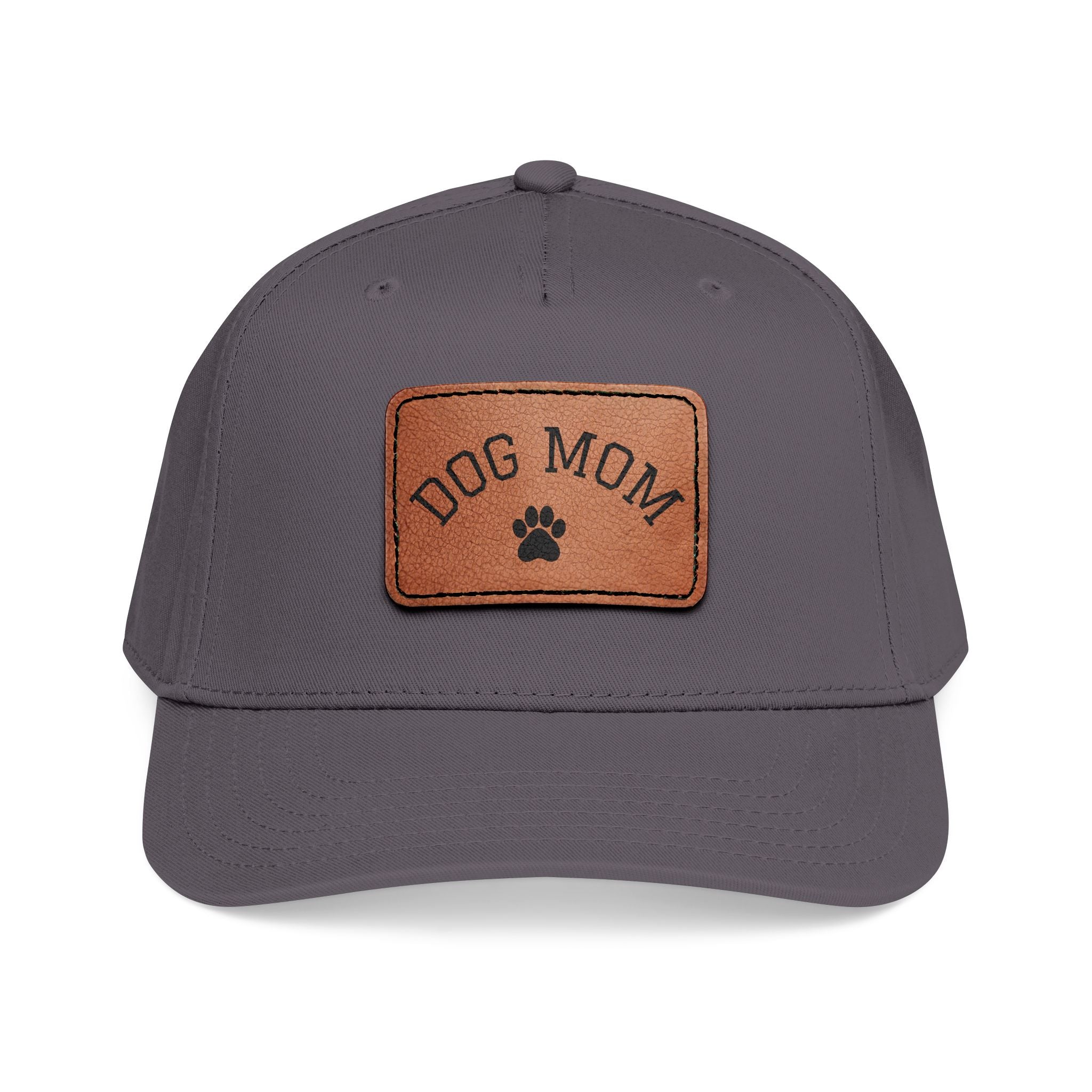 Dog Mom Leather Patch Baseball Cap
