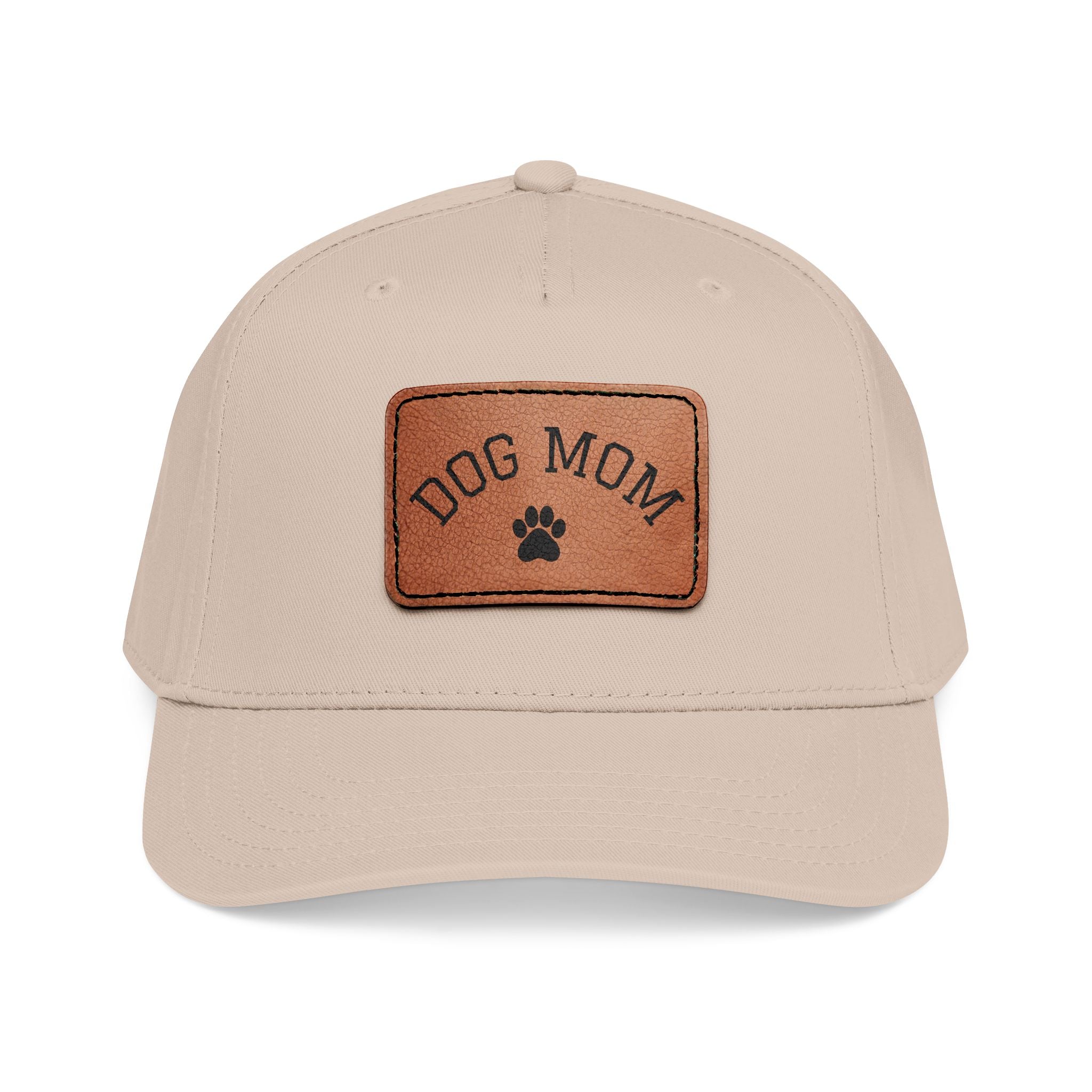 Dog Mom Leather Patch Baseball Cap